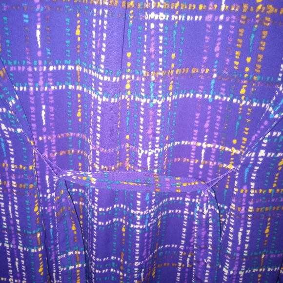 Appleseed's Petites Button down Purple dress w/ Belt Size 10P 💜 - Picture 11 of 12